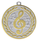 Music Medal 2-Tone Sport, Silver/Gold
