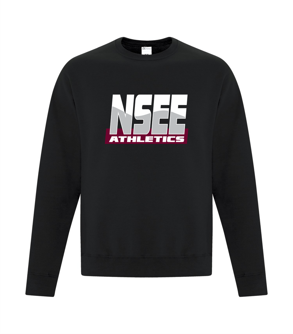 Everyday Fleece Crewneck Sweatshirt - Black - NSEE School 2025-26