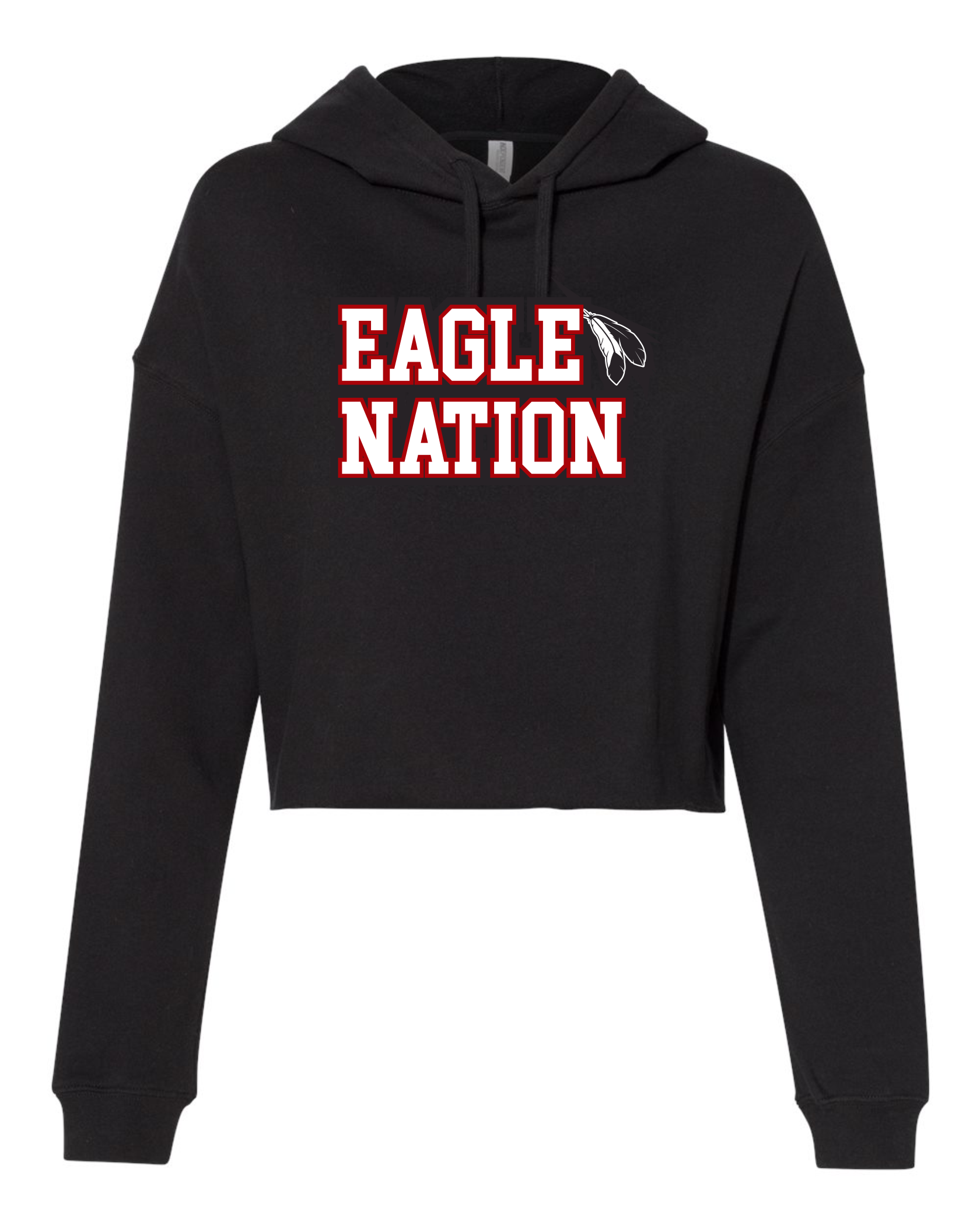Black Lightweight Crop Hoodie - Natoaganeg School 2023-24