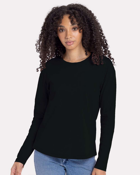 Ladies' Cotton Relaxed Long Sleeve T-Shirt - Next Level 3911