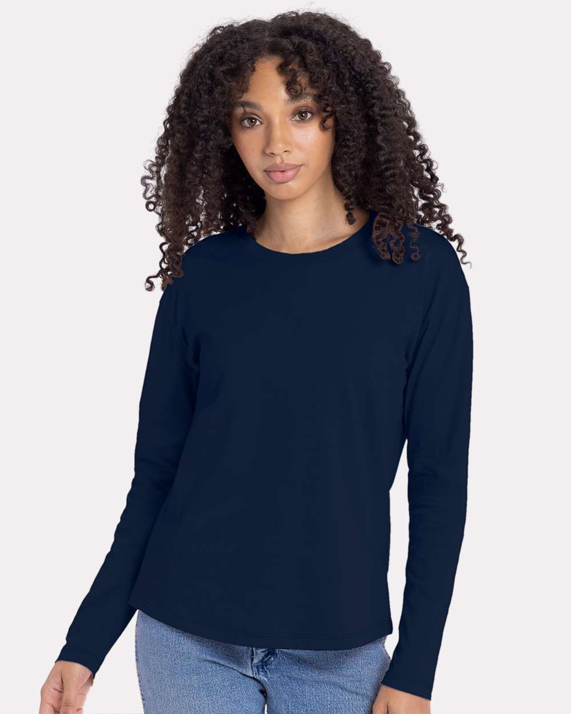 Ladies' Cotton Relaxed Long Sleeve T-Shirt - Next Level 3911
