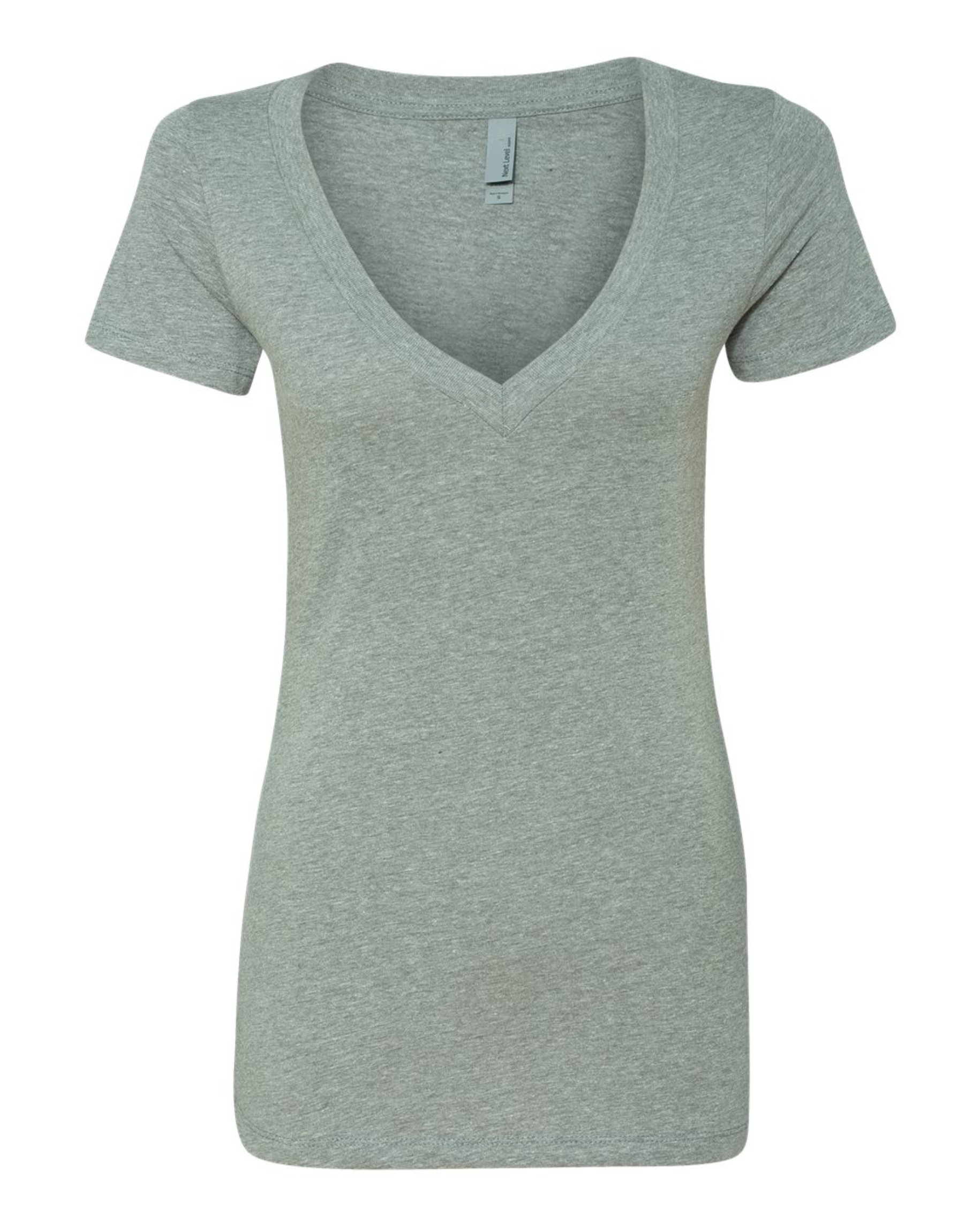 Ladies' CVC Deep V-Neck T-Shirt - Next Level 6640