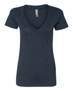Ladies' CVC Deep V-Neck T-Shirt - Next Level 6640
