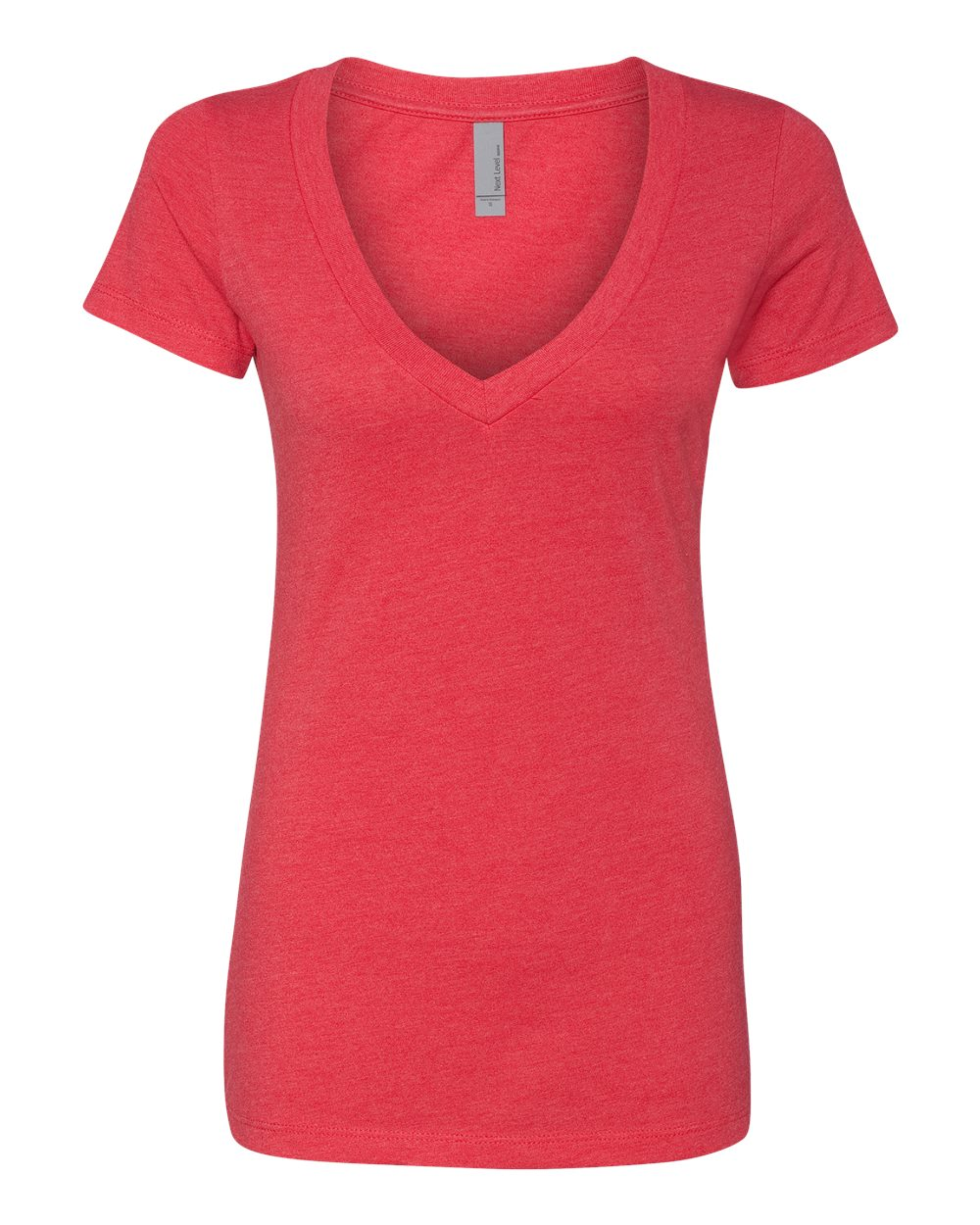 Ladies' CVC Deep V-Neck T-Shirt - Next Level 6640