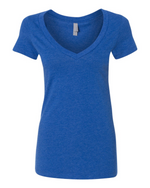 Ladies' CVC Deep V-Neck T-Shirt - Next Level 6640