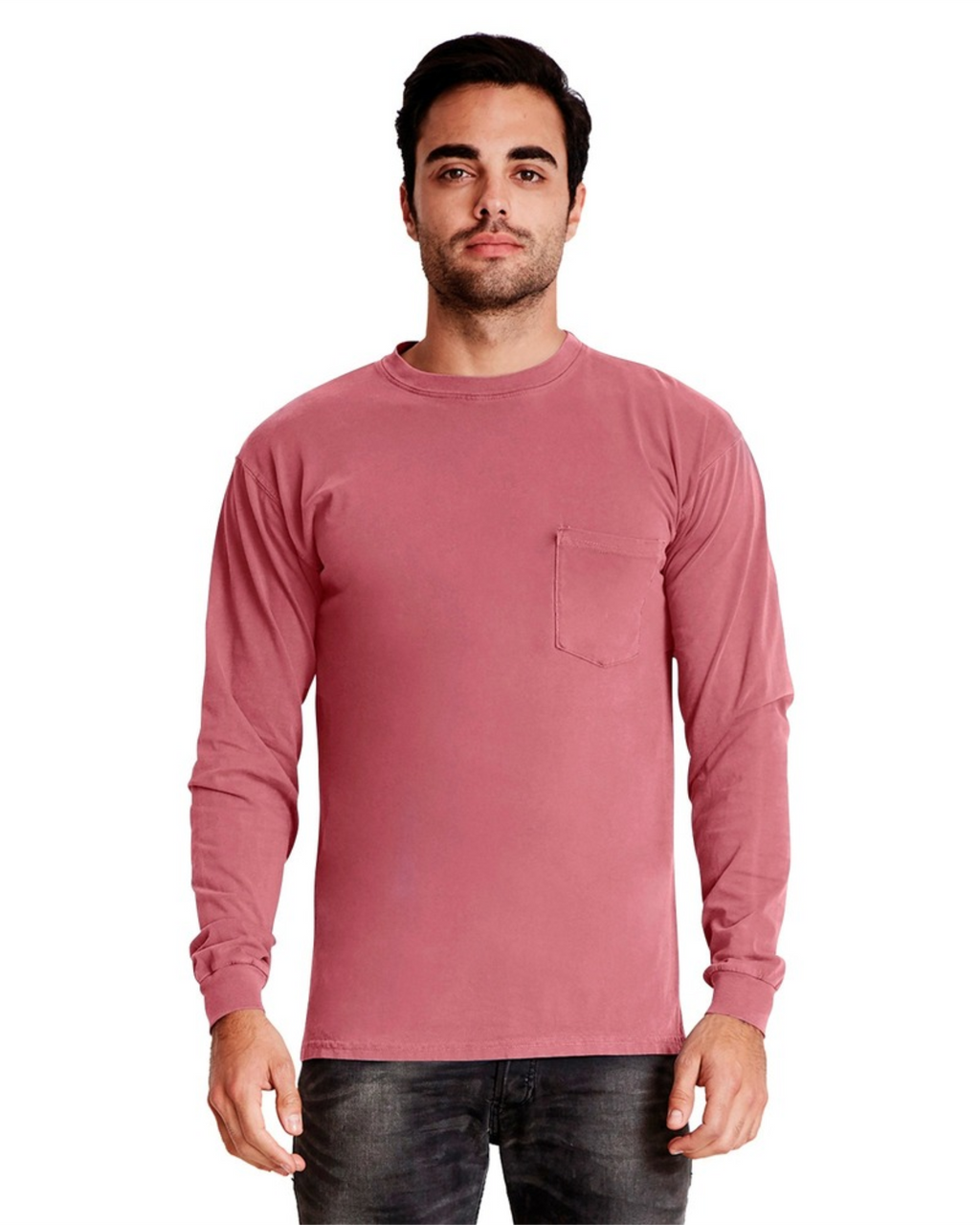 Inspired Dye Long Sleeve Pocket Crew T-Shirt - Next Level 7451