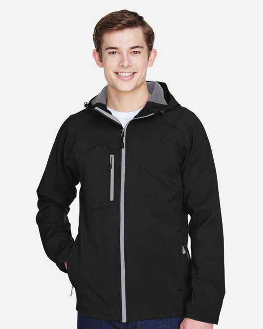 Men's Prospect Two-Layer Fleece Bonded Soft Shell Hooded Jacket - 88166