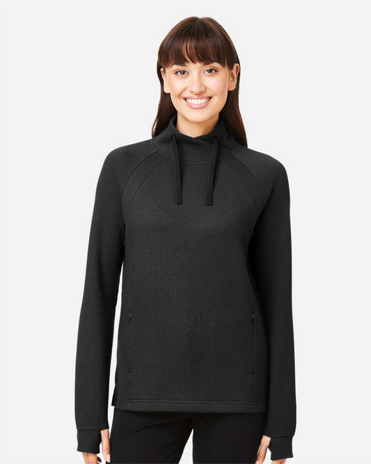 Ladies' Rhythm Waffle Cross-Neck Pullover - NE200W