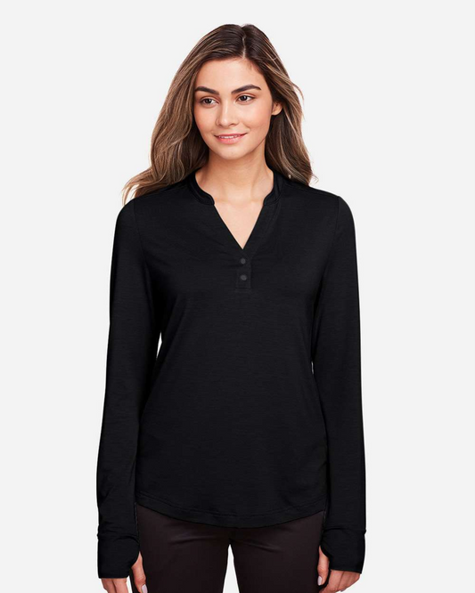 Ladies' JAQ Stretch Performance V-Neck Snap Pullover - NE400W