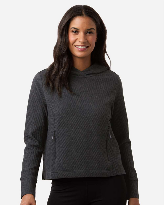 Ladies' Spirit Textured Hooded Pullover - NE729W