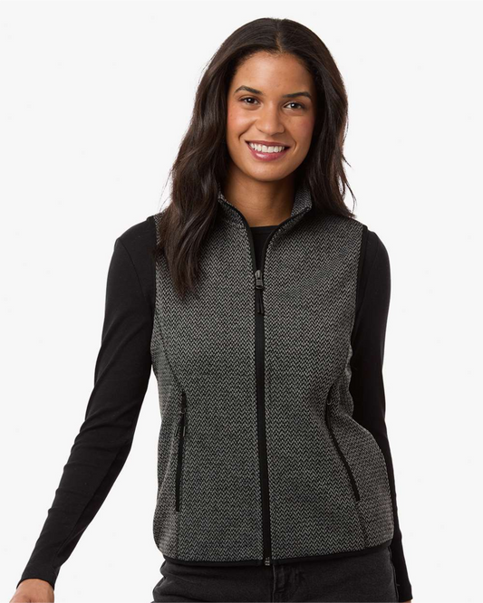 Ladies' Jasper Jacquard Fleece Vest - NE731W