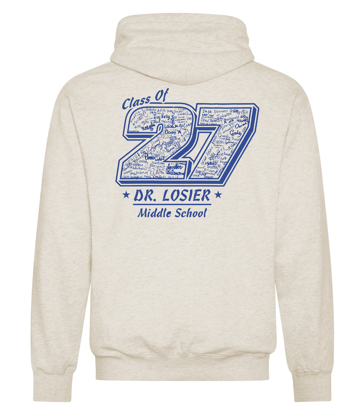 Grad Hoodie - Oatmeal Heather - Dr. Losier School 2027