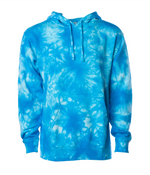Midweight Tie-Dyed Hooded Men's Sweatshirt - Independent Trading Co. PRM4500TD