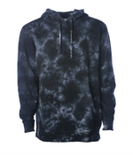 Midweight Tie-Dyed Hooded Men's Sweatshirt - Independent Trading Co. PRM4500TD