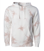 Midweight Tie-Dyed Hooded Men's Sweatshirt - Independent Trading Co. PRM4500TD