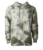 Midweight Tie-Dyed Hooded Men's Sweatshirt - Independent Trading Co. PRM4500TD