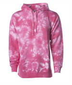 Midweight Tie-Dyed Hooded Men's Sweatshirt - Independent Trading Co. PRM4500TD