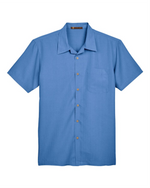 Men's Barbados Textured Camp Shirt -Harriton M560
