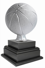Basketball 15’’ 2-Tier Annual trophy on wood base