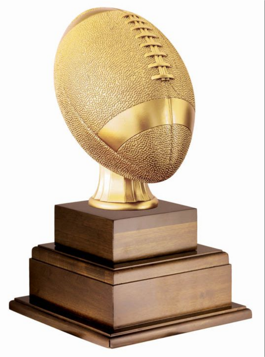 Football 15’’ 2-Tier Annual trophy on wood base