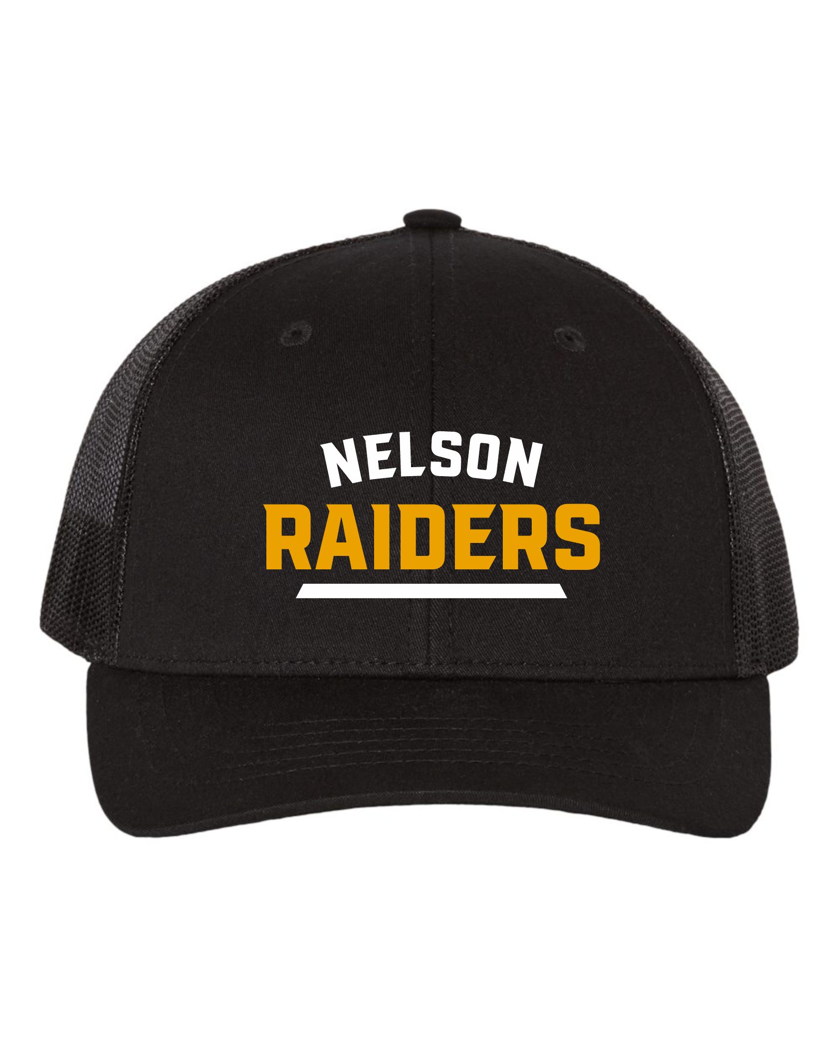 Richardson Trucker Snapback Cap - Black - Nelson School 2025-26