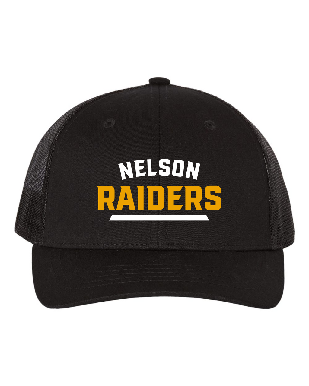 Richardson Trucker Snapback Cap - Black - Nelson School 2025-26
