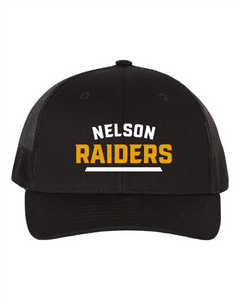 Richardson Trucker Snapback Cap - Black - Nelson School 2025-26