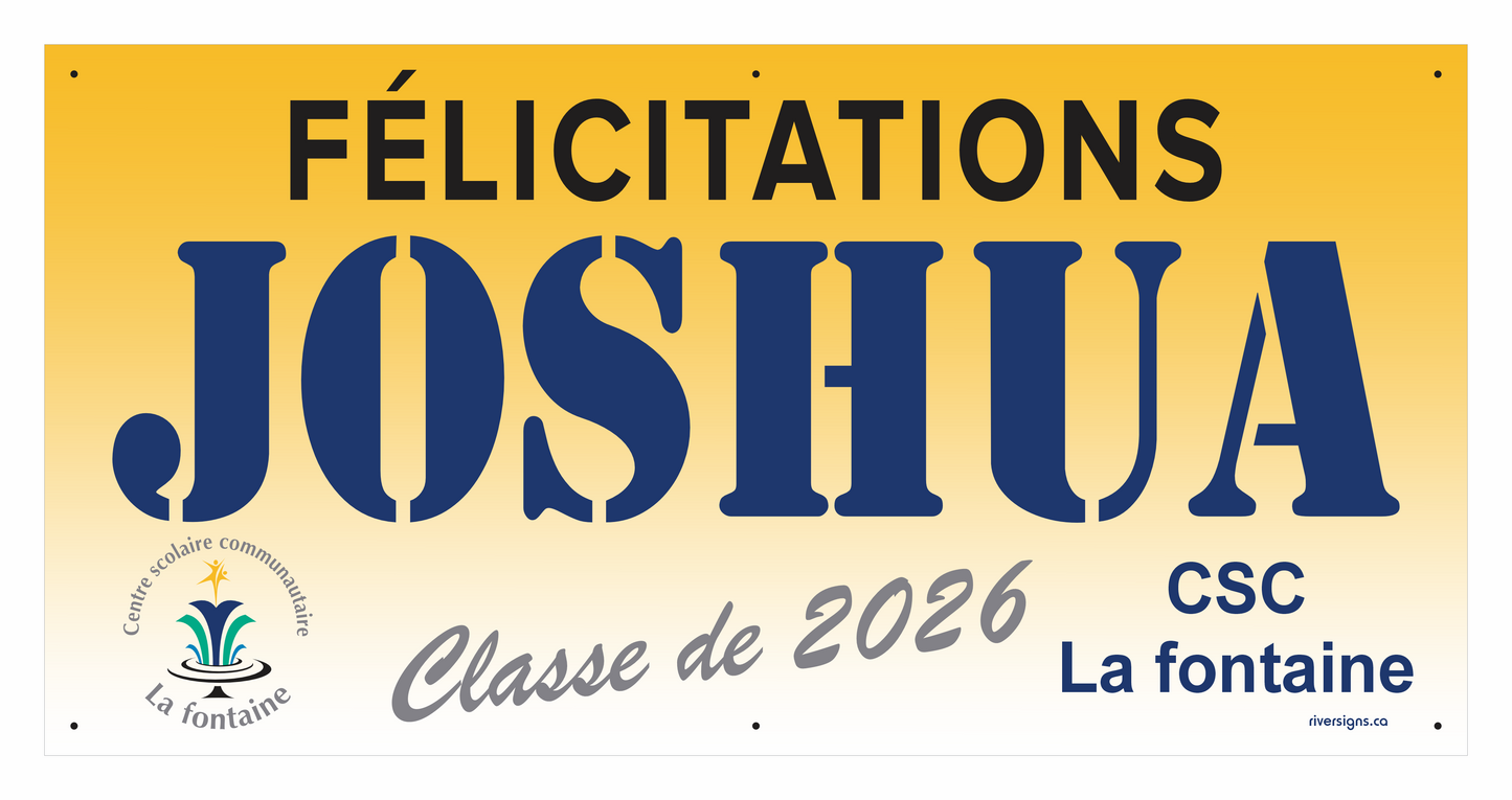 The "Joshua" Banner - 2' x 4'