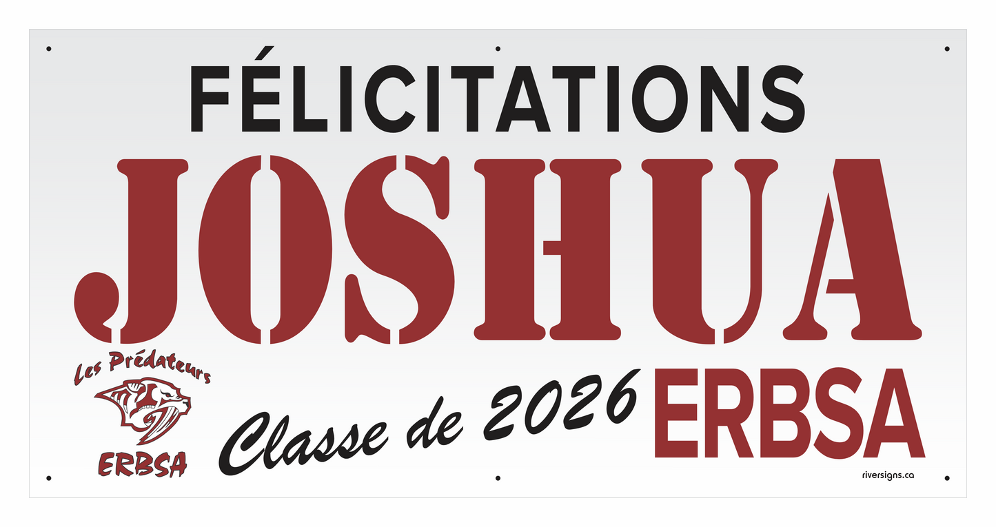 The "Joshua" Banner - 2' x 4'