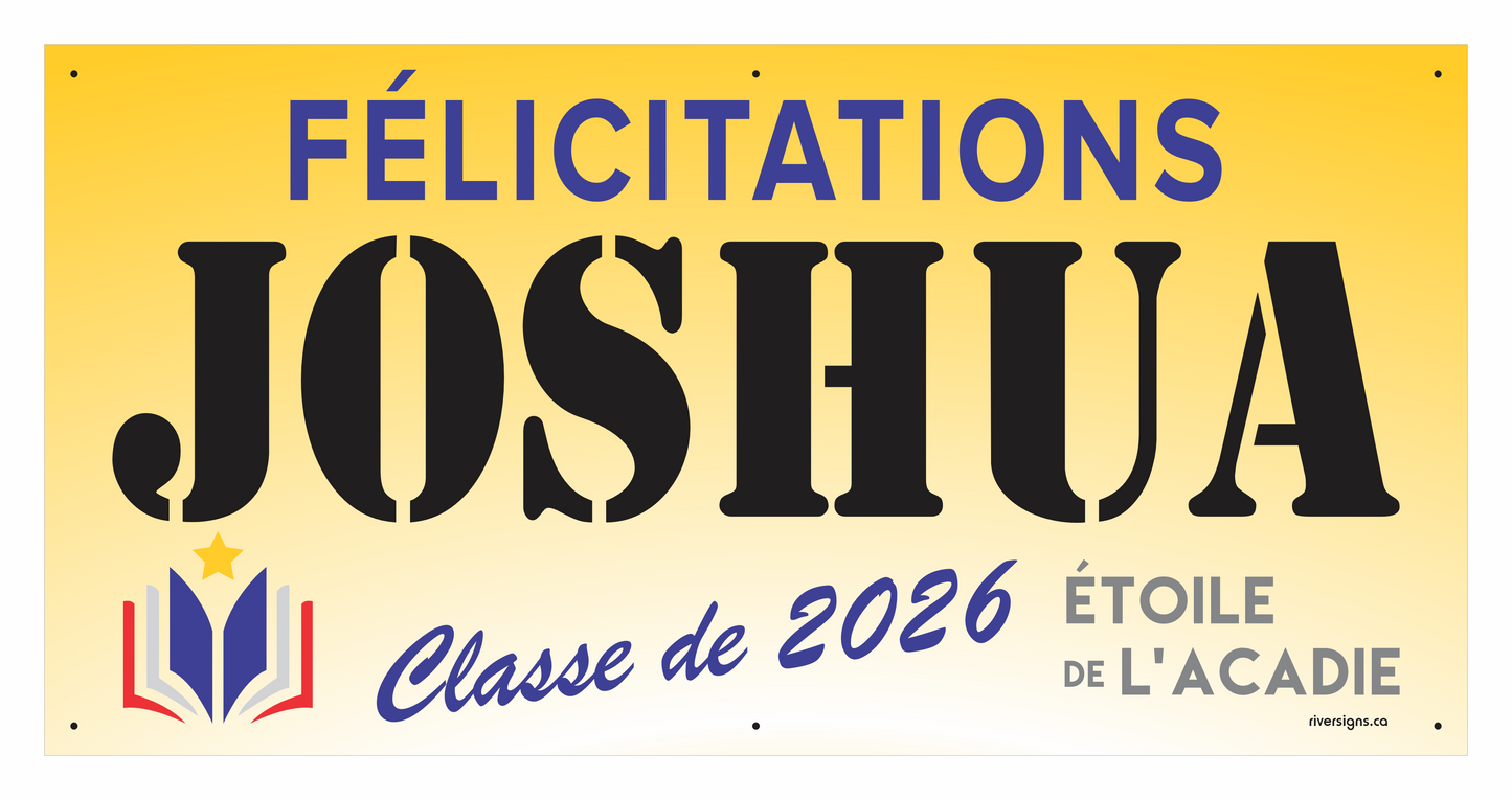 The "Joshua" Banner - 2' x 4'