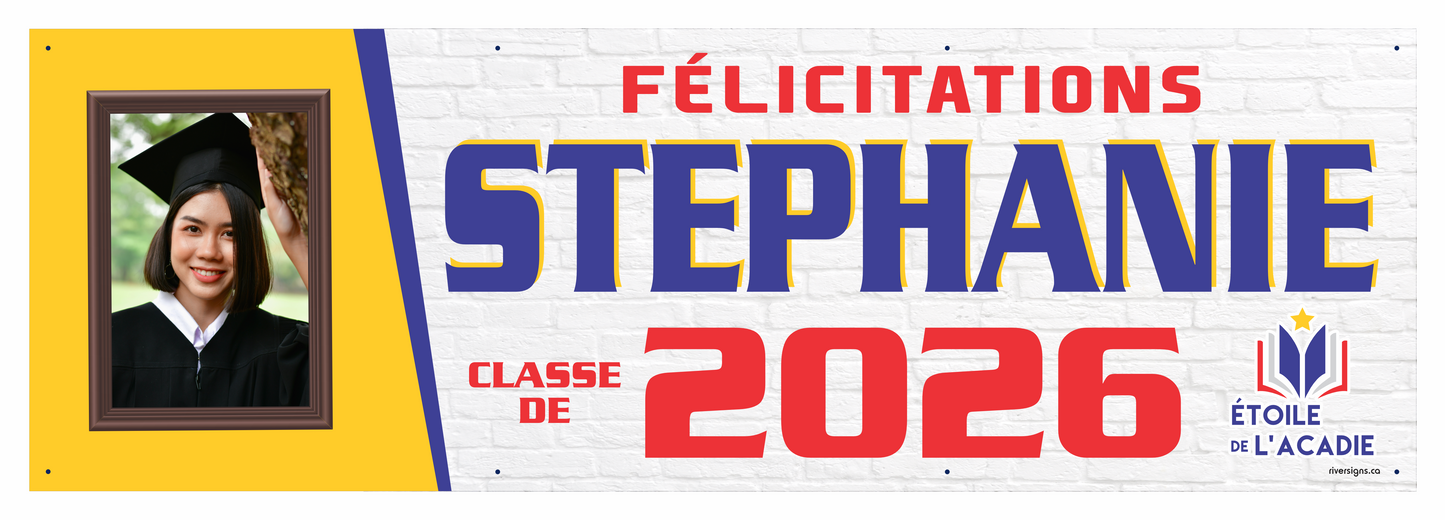 The "Stephanie" Banner - 2' x 6'