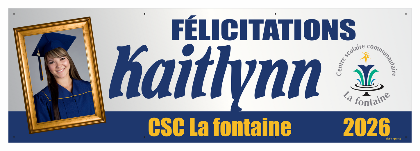 The "Kaitlynn" Banner - 2' x 6'
