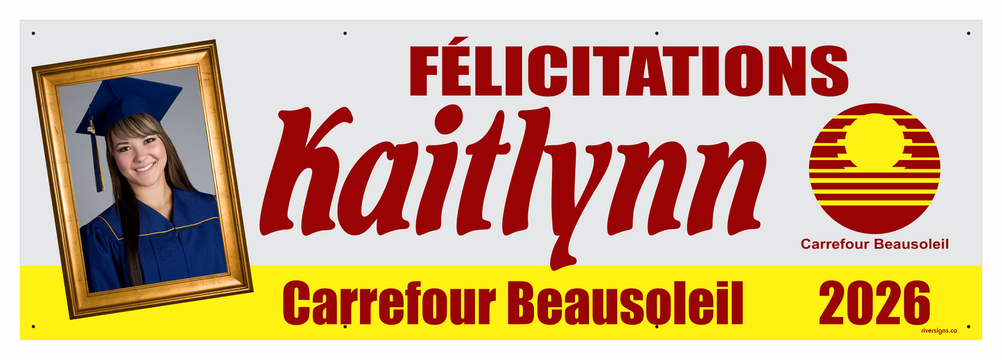 The "Kaitlynn" Banner - 2' x 6'