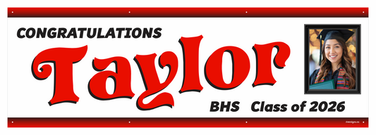 The "Taylor" Banner - 2' x 6'