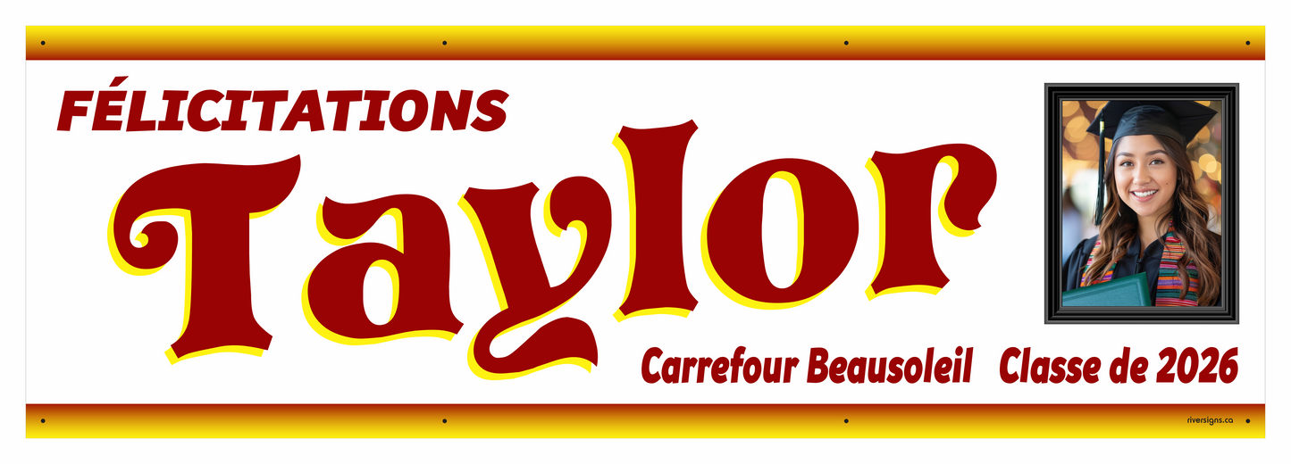 The "Taylor" Banner - 2' x 6'