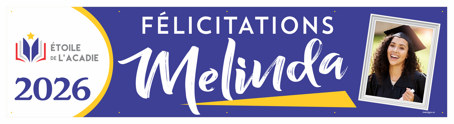 The "Melinda" Banner - 2' x 8'