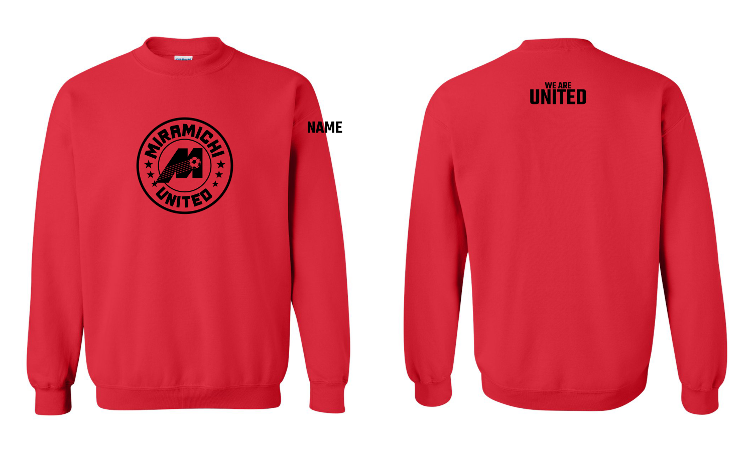 Miramichi United Soccer - Heavy Blend Crewneck Sweatshirt - Gildan 18000 & 18000B