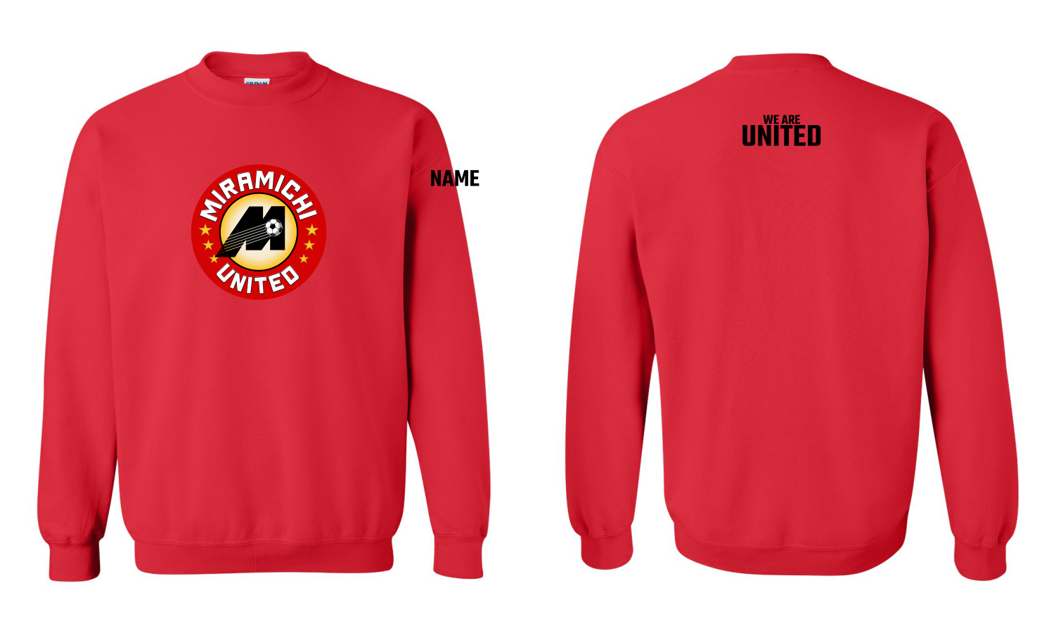 Miramichi United Soccer - Heavy Blend Crewneck Sweatshirt - Gildan 18000 & 18000B