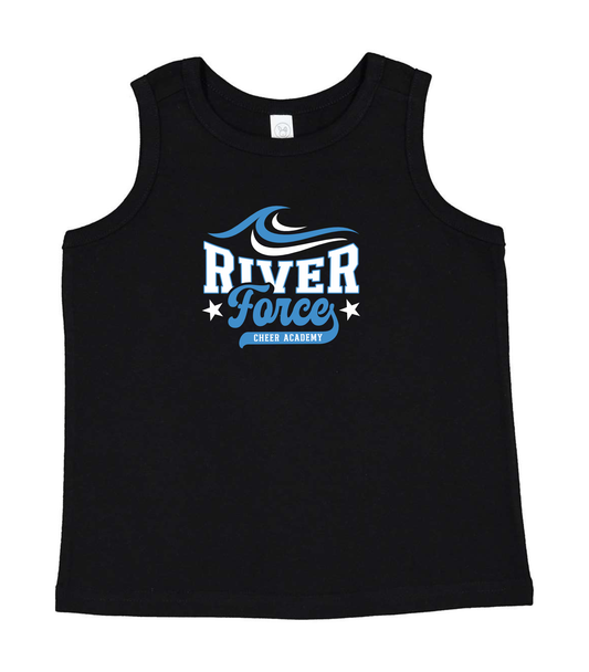 Toddler Cotton Tank - Black - River Force Cheer Academy