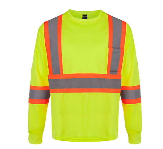 Safety T-Shirt - Adult Long Sleeve Beacon Hi-Vis- CX-2 S05948