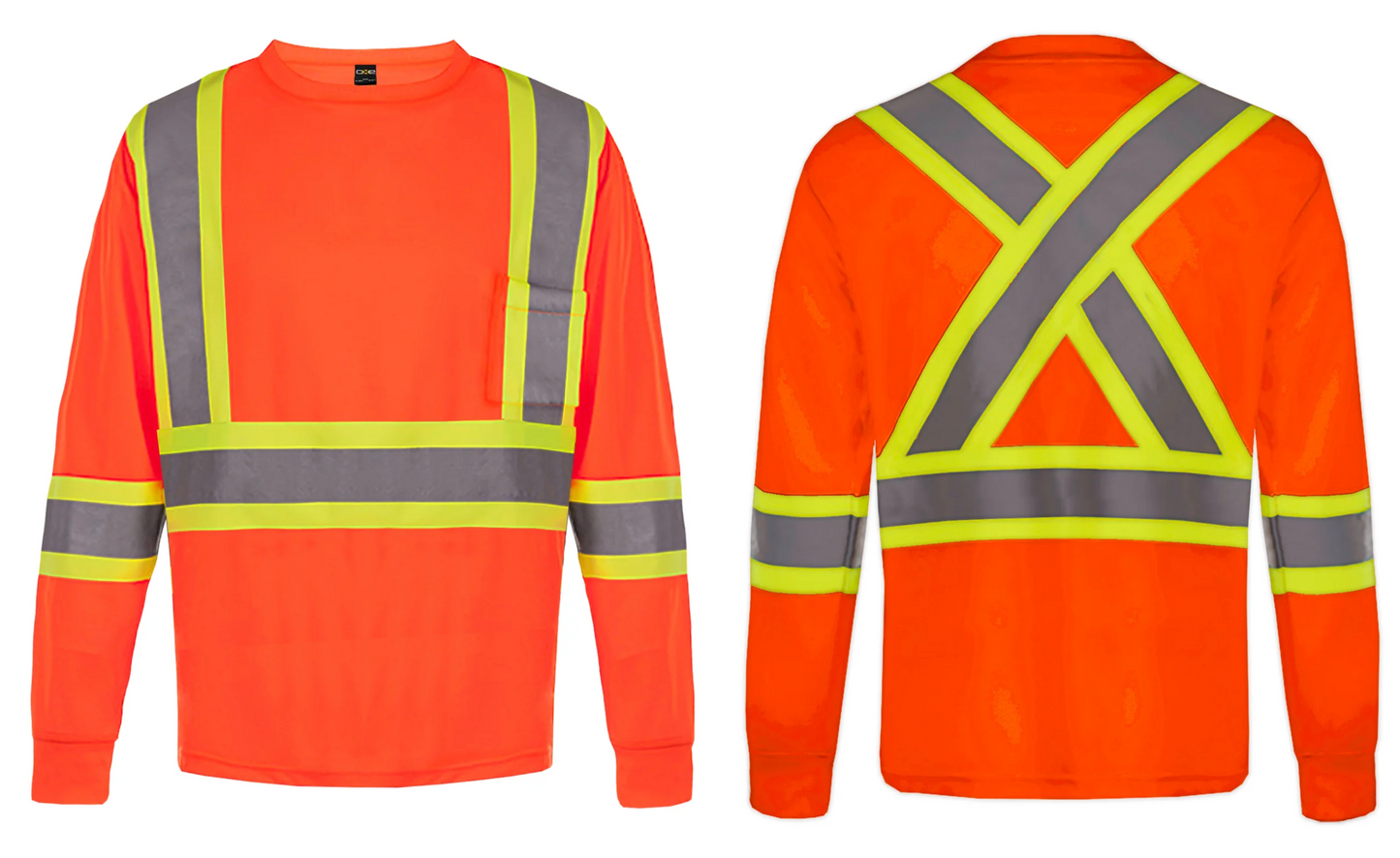 Safety T-Shirt - Adult Long Sleeve Beacon Hi-Vis- CX-2 S05948