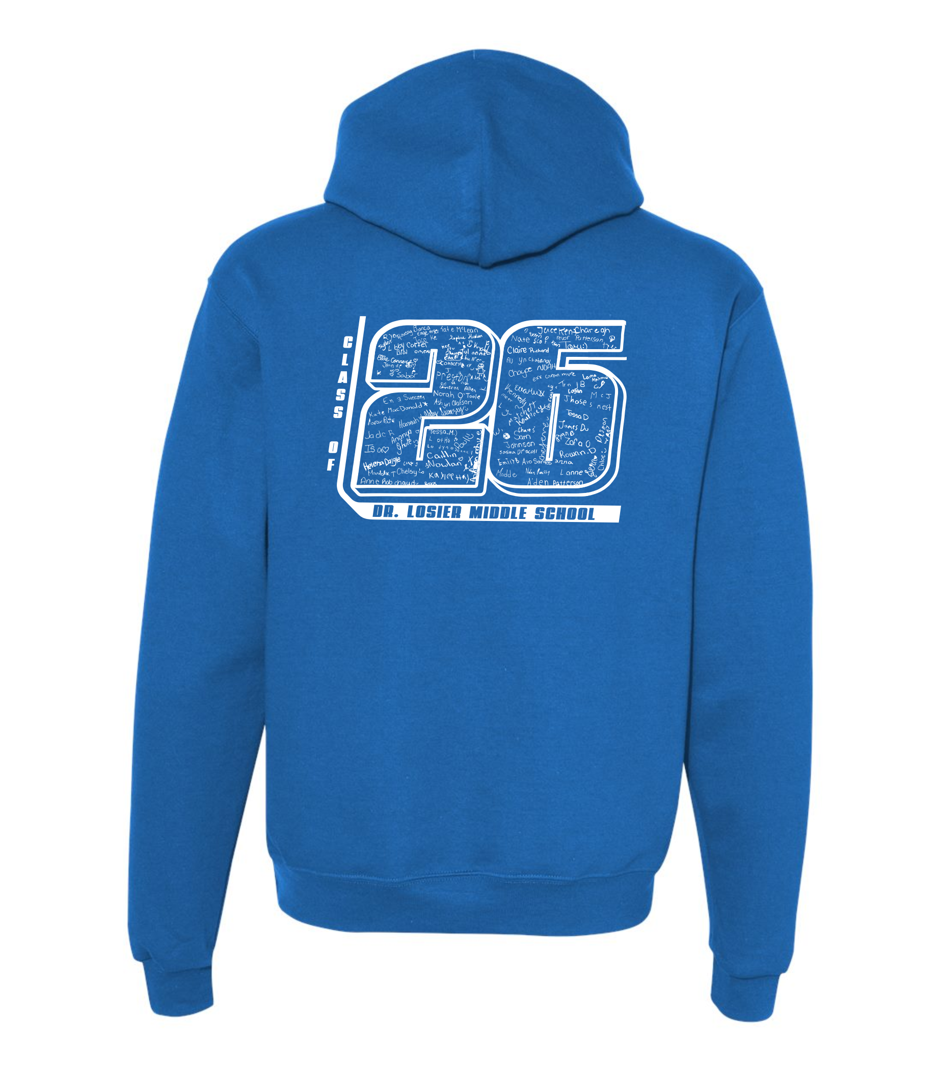 Dr. Losier School - Grad Hoodie Class of 2026 - Royal Blue