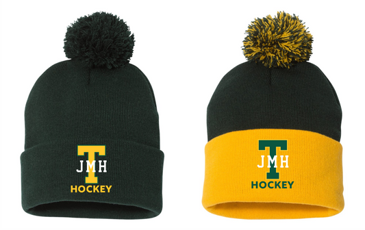 JMH Girls Hockey - Pom-Pom Cuffed Beanie
