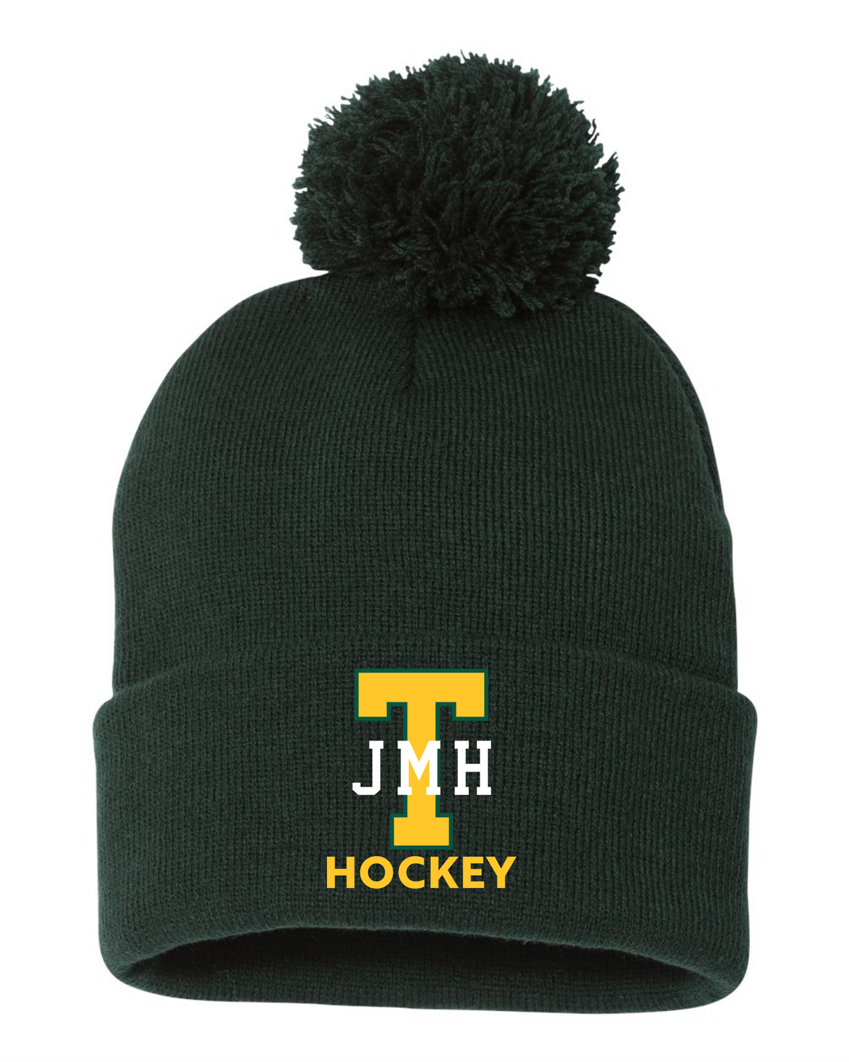 JMH Girls Hockey - Pom-Pom Cuffed Beanie