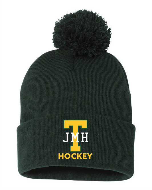 JMH Girls Hockey - Pom-Pom Cuffed Beanie