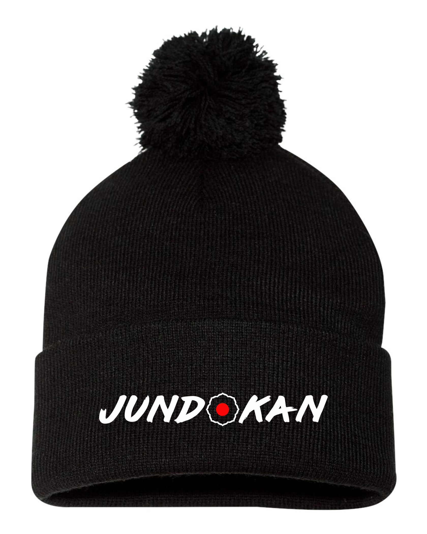12" Pom-Pom Cuffed Beanie -Jundokan Judo Academy- SP15