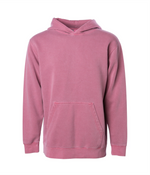 Midweight Pigment-Dyed Hooded Youth Sweatshirt - Independent Trading Co. PRM1500Y