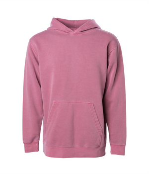 Midweight Pigment-Dyed Hooded Youth Sweatshirt - Independent Trading Co. PRM1500Y