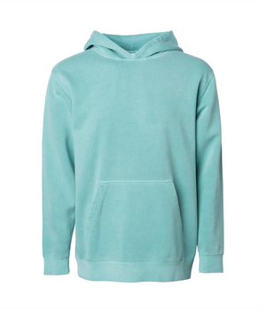 Midweight Pigment-Dyed Hooded Youth Sweatshirt - Independent Trading Co. PRM1500Y