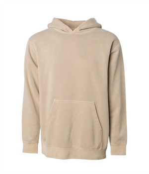 Midweight Pigment-Dyed Hooded Youth Sweatshirt - Independent Trading Co. PRM1500Y